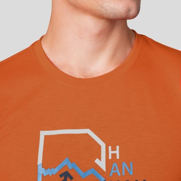 T-shirt - short-sleeve HANNAH BITE Man, jaffa orange