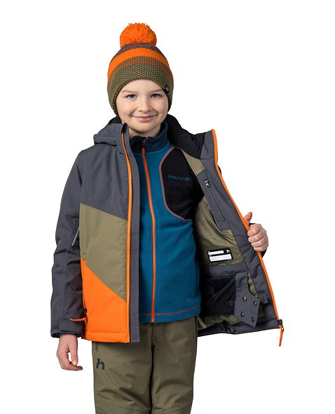 Jacket HANNAH KIDS KIGALI JR Kids, asphalt/burnt olive