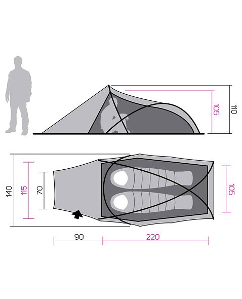 Tent HANNAH CAMPING RIDER 2