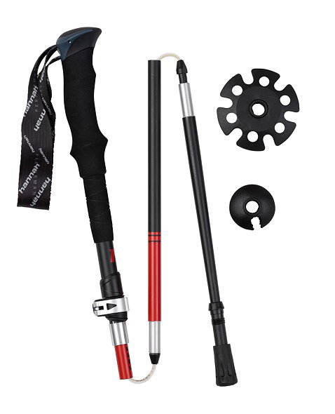 Trekové skladacie palice HANNAH CAMPING SPEED TRAIL FL Uni, anthracite/red