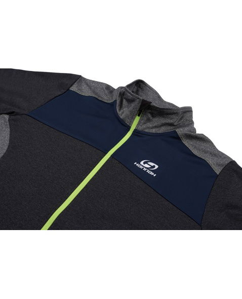 Pánská mikina HANNAH CHARDON, dark gray mel/light gray mel