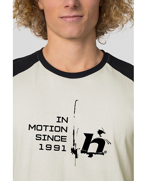 Tričko - dlhý rukáv HANNAH HANES Man, light gray/anthracite