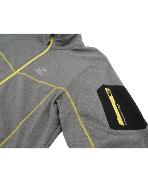 Pánská mikina HANNAH TILLER, light gray mel (sulphur)