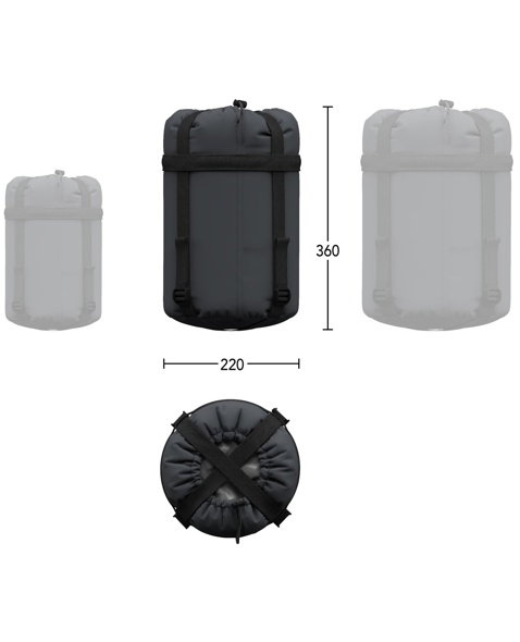 Spacák HANNAH CAMPING LODGER 200 Uni, dark shadow/anthracite