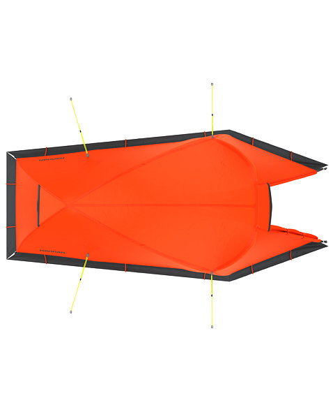 Tent HANNAH CAMPING HAWK 2 SNOW, mandarin red II