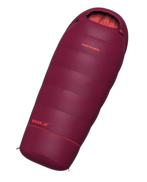 Spací pytel HANNAH CAMPING BIVAK JR 200 Junior, rhododendron/poppy red II