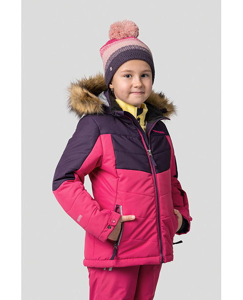 Dětská bunda HANNAH LEANE JR, mysterioso/bright rose