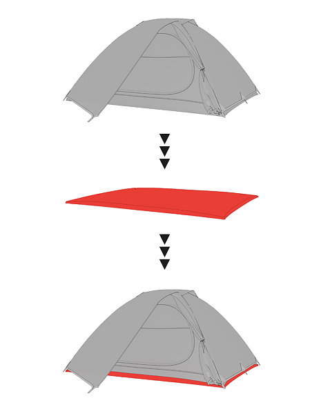 Podlážka HANNAH GROUNDSHEET 3, graphite II