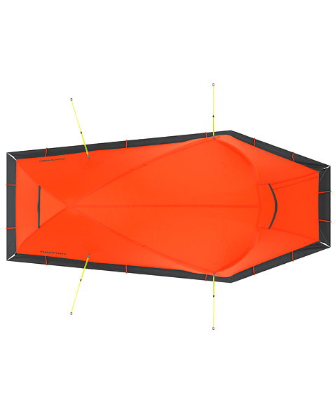 Tent HANNAH CAMPING HAWK 2 SNOW, mandarin red II
