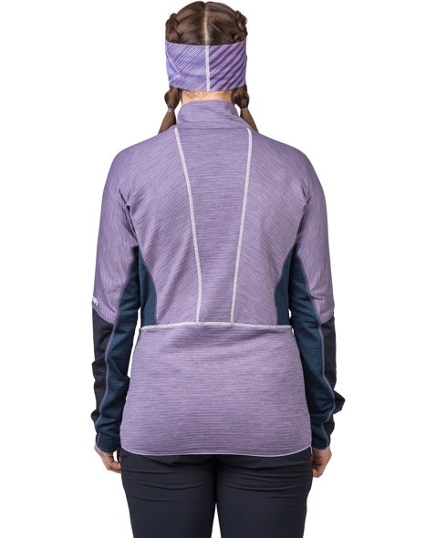 Dámská mikina HANNAH MEDA HZ, lavender gray/stratified sea mel