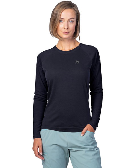 Dámské tričko HANNAH LESLIE LS, anthracite