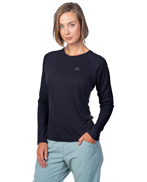 Dámské tričko HANNAH LESLIE LS, anthracite