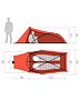 Tent HANNAH CAMPING HAWK 2 SNOW, mandarin red II